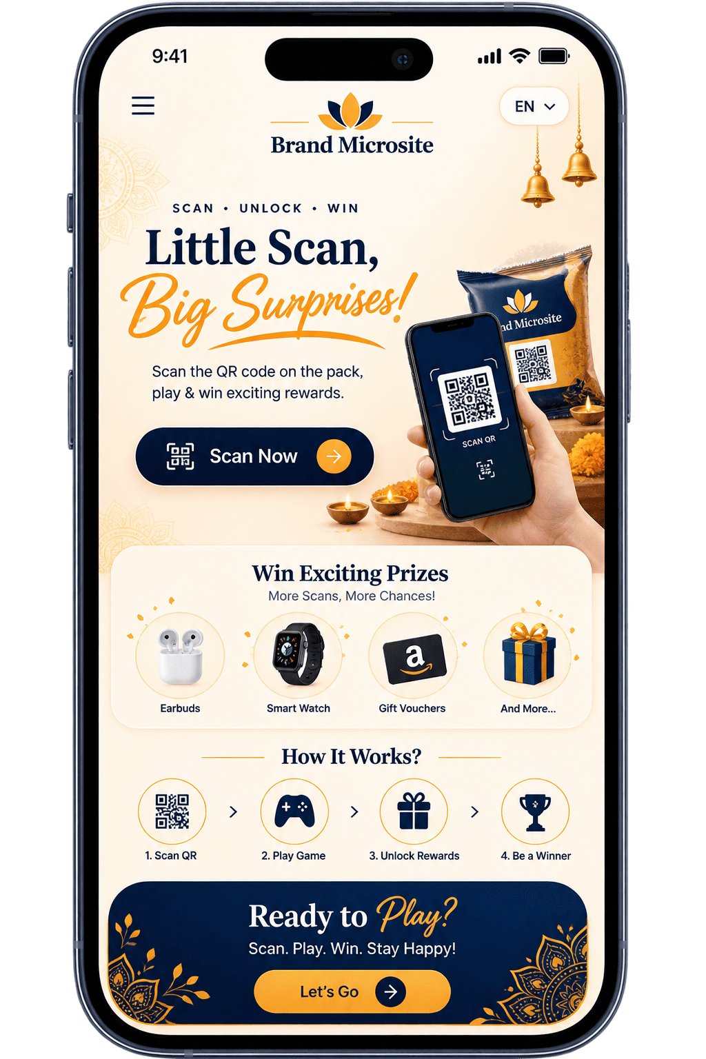 Branded campaign microsite landing page