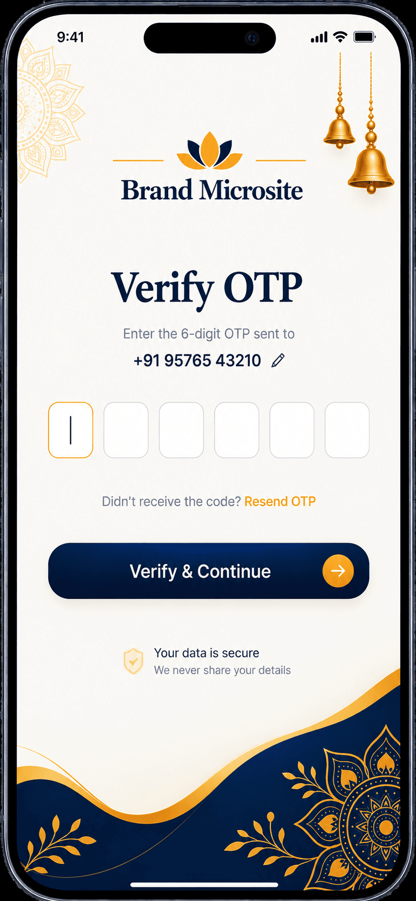 Campaign OTP verification and entry experience