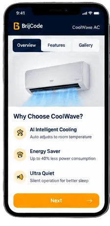 Consumer exploring product features and benefits