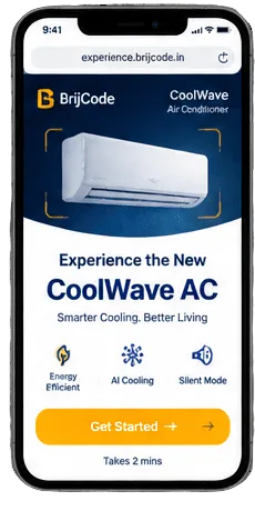 Branded consumer durable product microsite