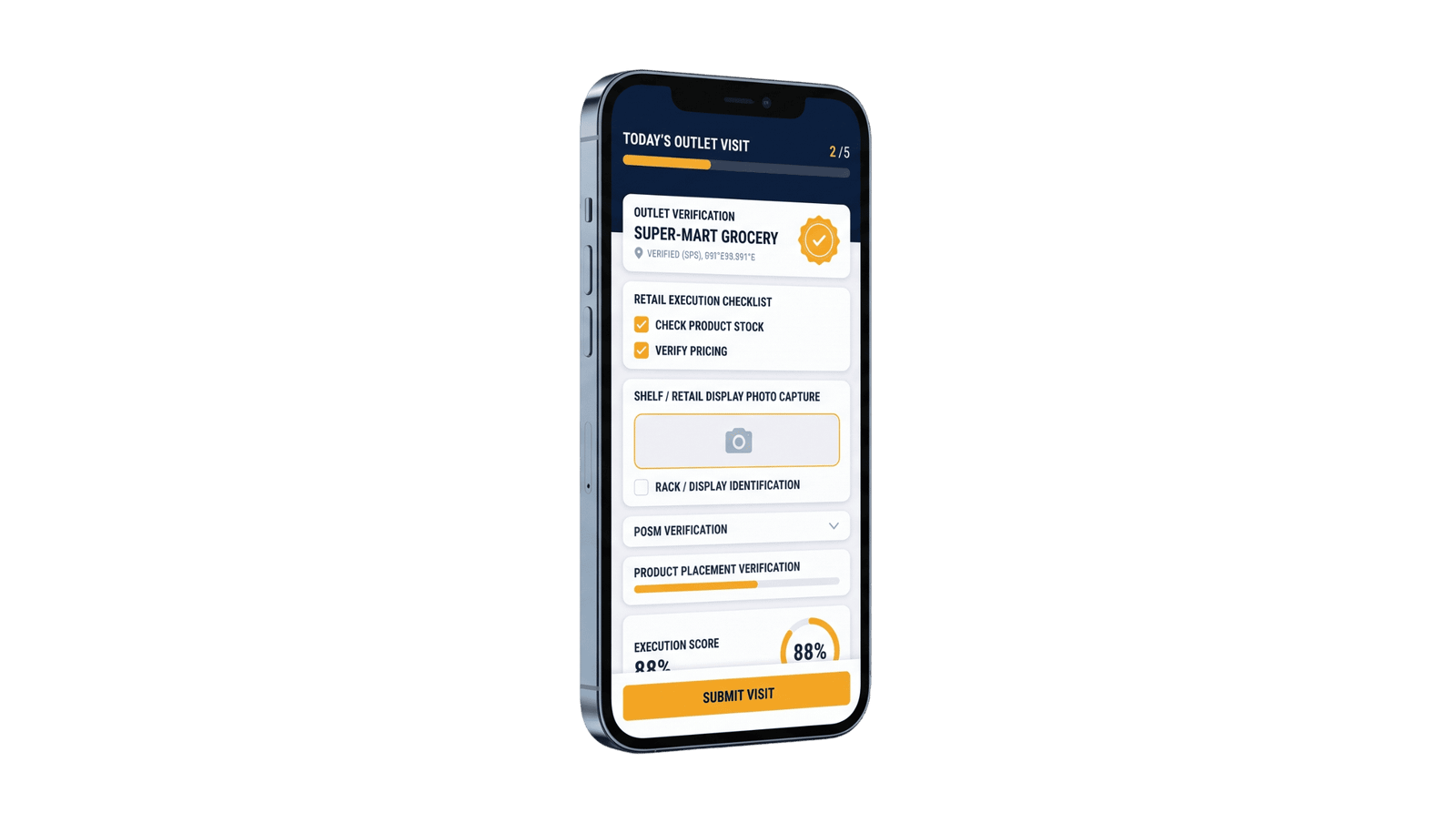 BrijCode retail execution monitoring app on a smartphone